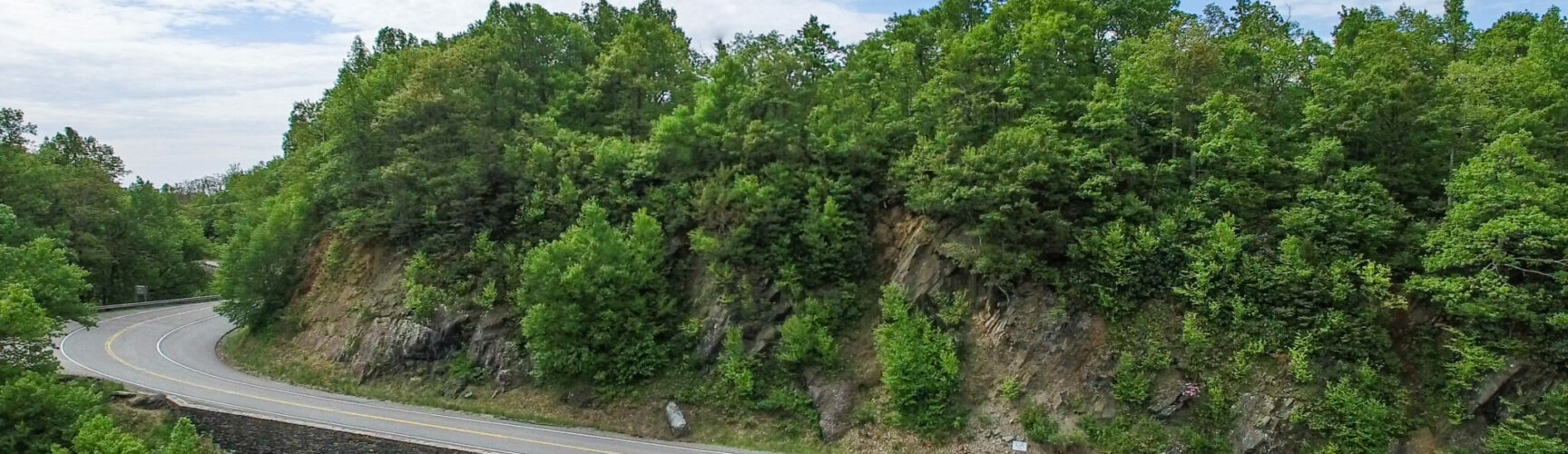 winding road through mountain